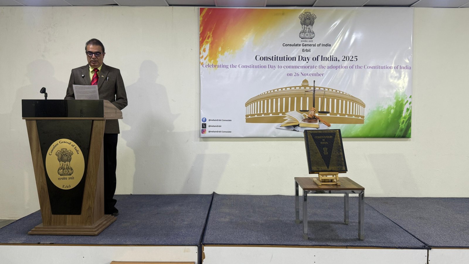 Celebration of Constitution Day at the Consulate on 26 November 2025.