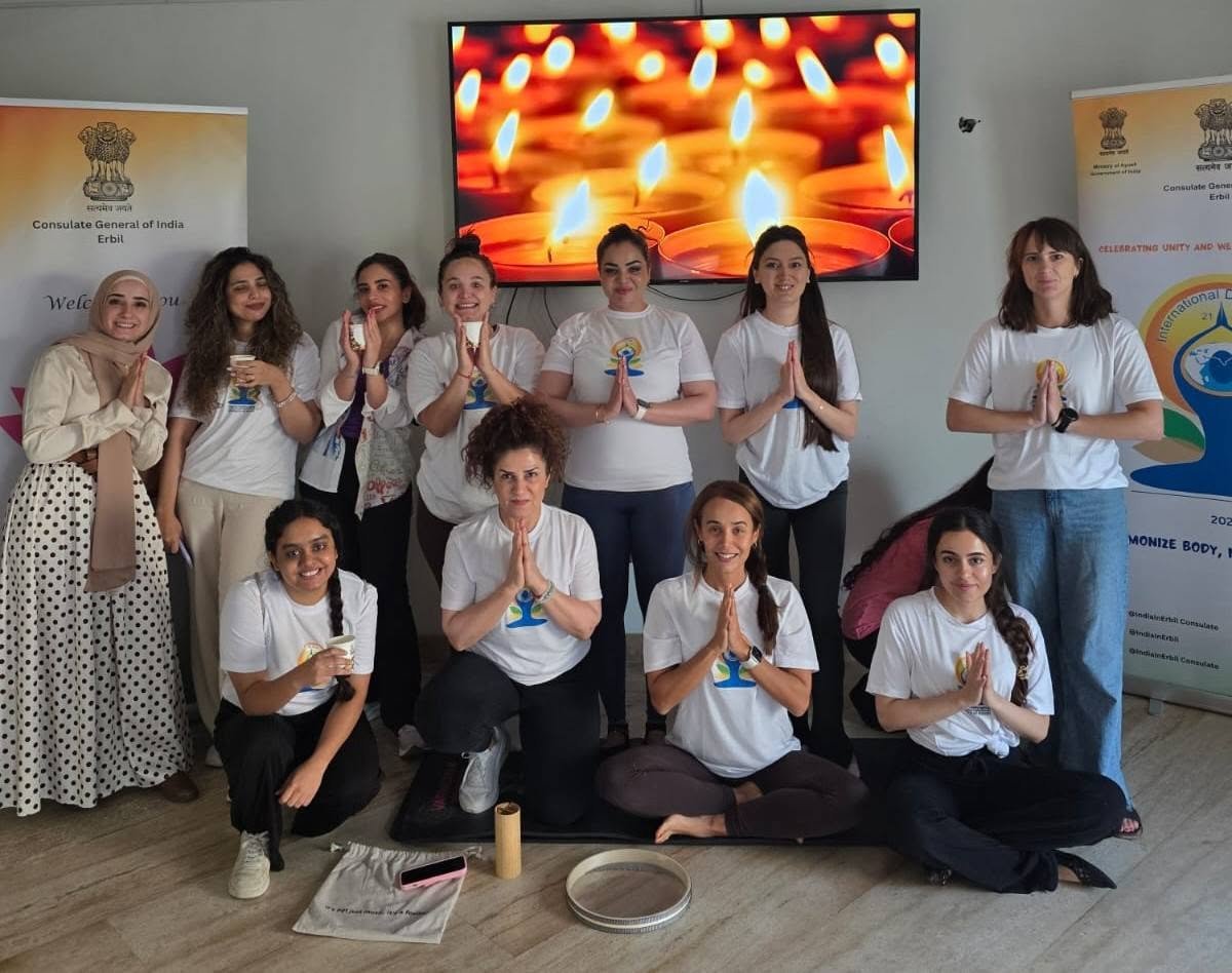 Consulate General of India in Erbil organized a dedicated yoga session for women on 25 June 2026.