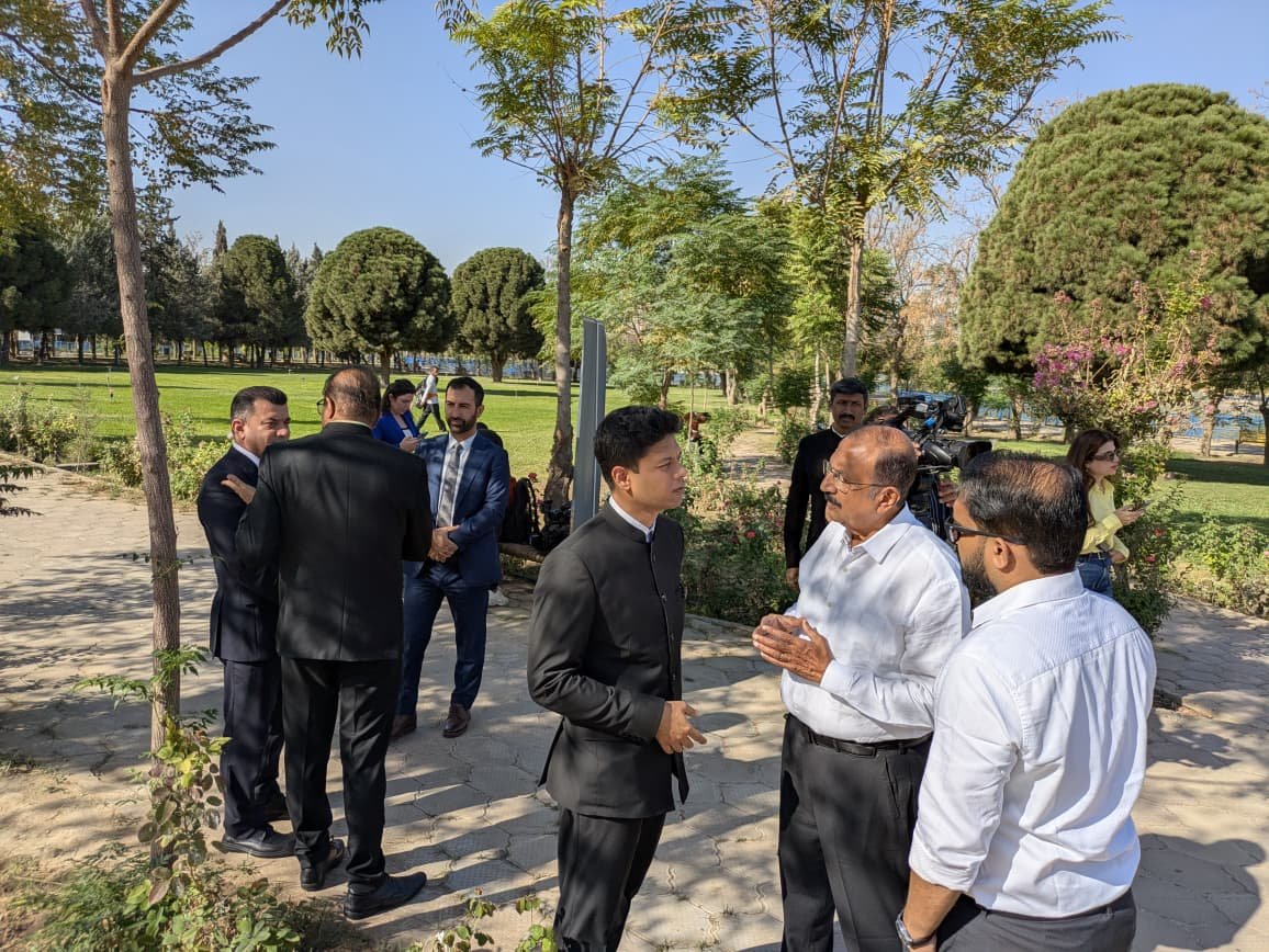 Celebration of Gandhi Jayanti at Sami Abdulrahman Park and a plantation drive organized at the University of Kurdistan Hewlêr Medical College on 02 October 2025.