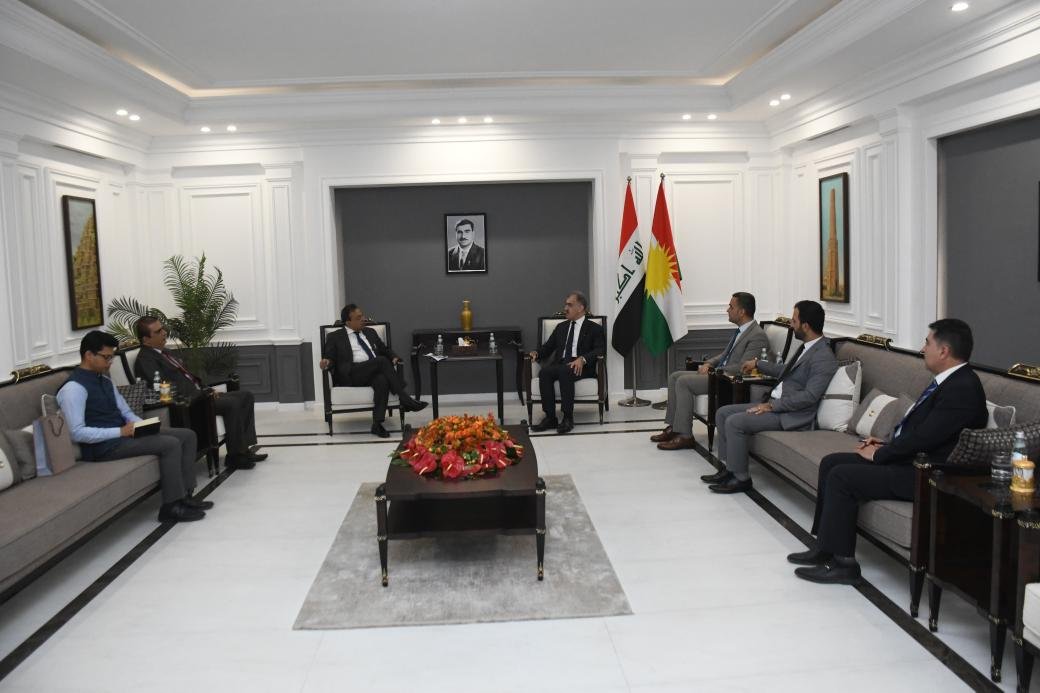 Ambassador of India to Iraq and Consul General of India in Erbil paid a courtesy visit to the Minister & Head of the Department of Foreign Affairs, Kurdistan Regional Government, Mr. Safeen Dizayee in Erbil on 07 October 2025