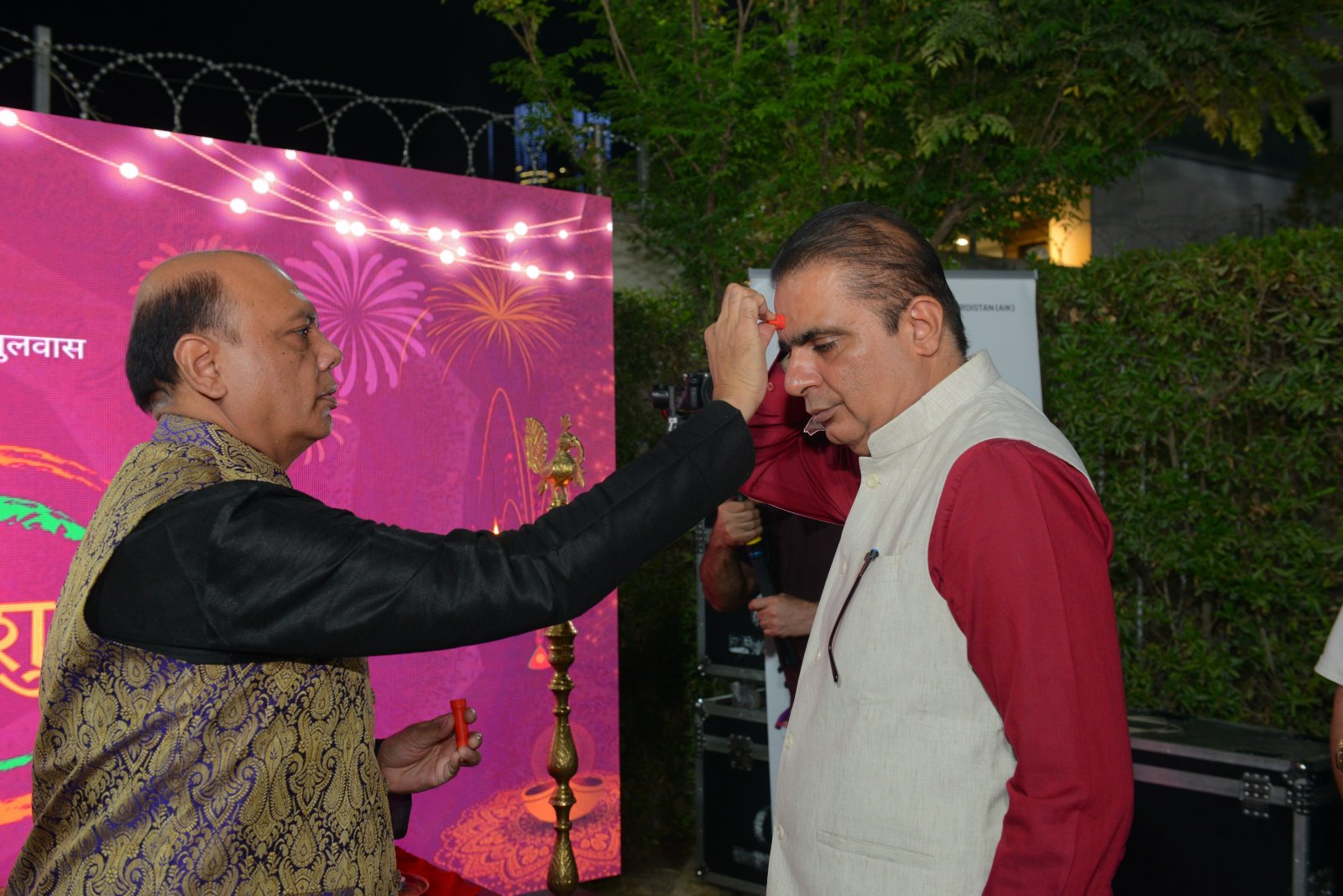 Celebration of Navratri with the members of  Indian Community on 26 September 2025