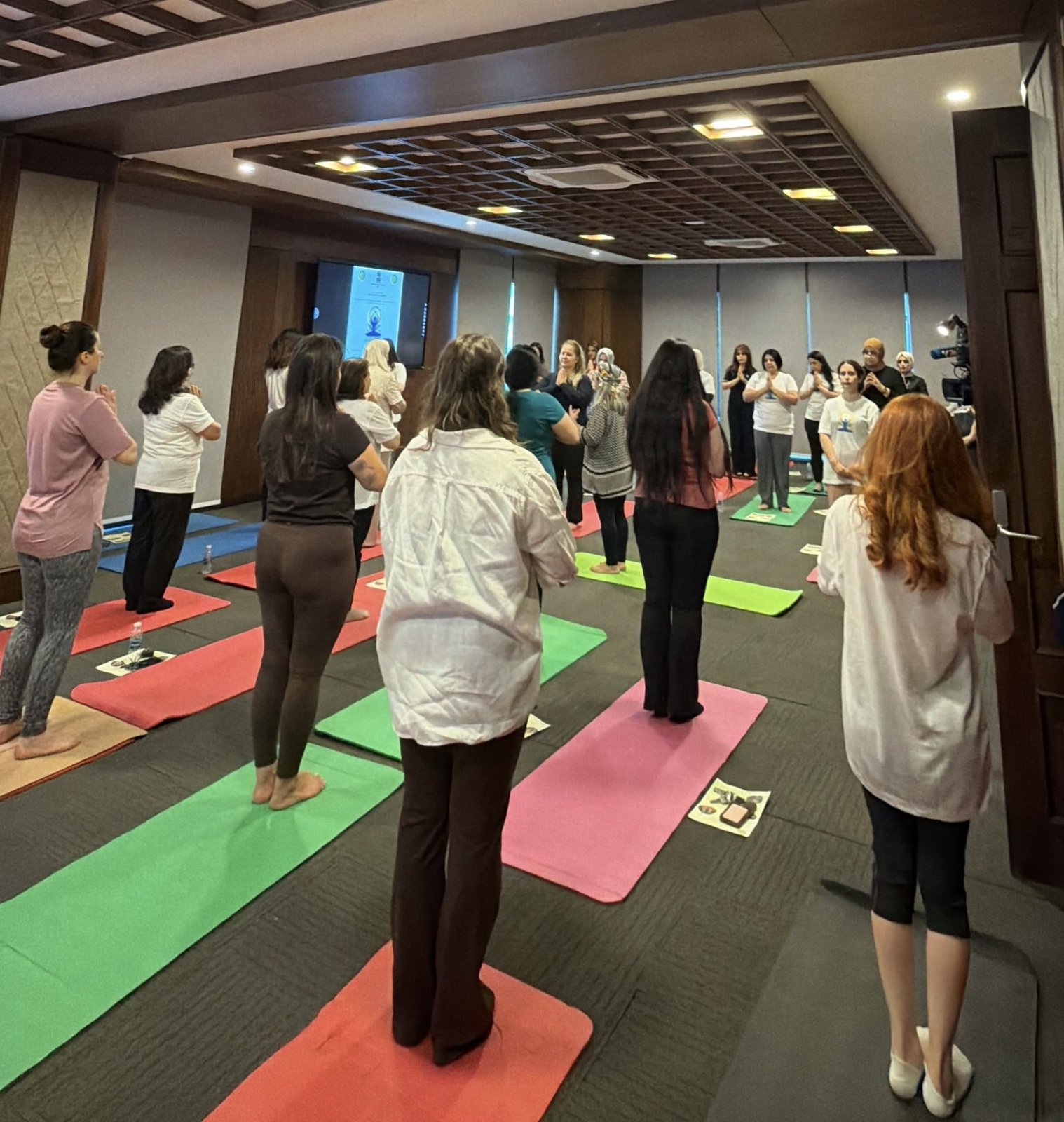 Consulate General of India in Erbil in association with Rehanakan group hosted a special 'Curtain Raiser Yoga & Relaxation session for Women' on 13 June 2026.