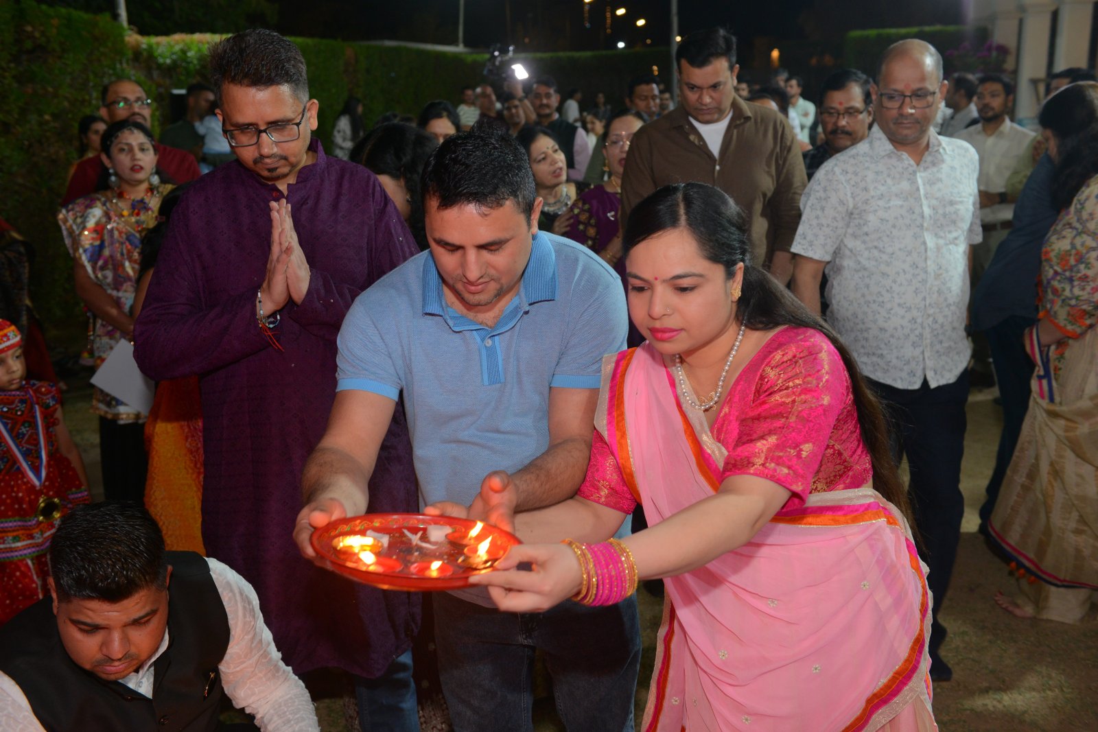 Celebration of Navratri with the members of  Indian Community on 26 September 2025