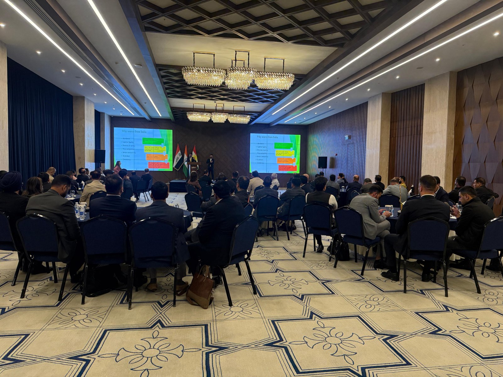 The Consulate General of India hosted a roundtable B2B meeting on rice trade on the sidelines of Agro Pack, bringing together key stakeholders from India and the Kurdistan Region of Iraq on 25 November 2025.