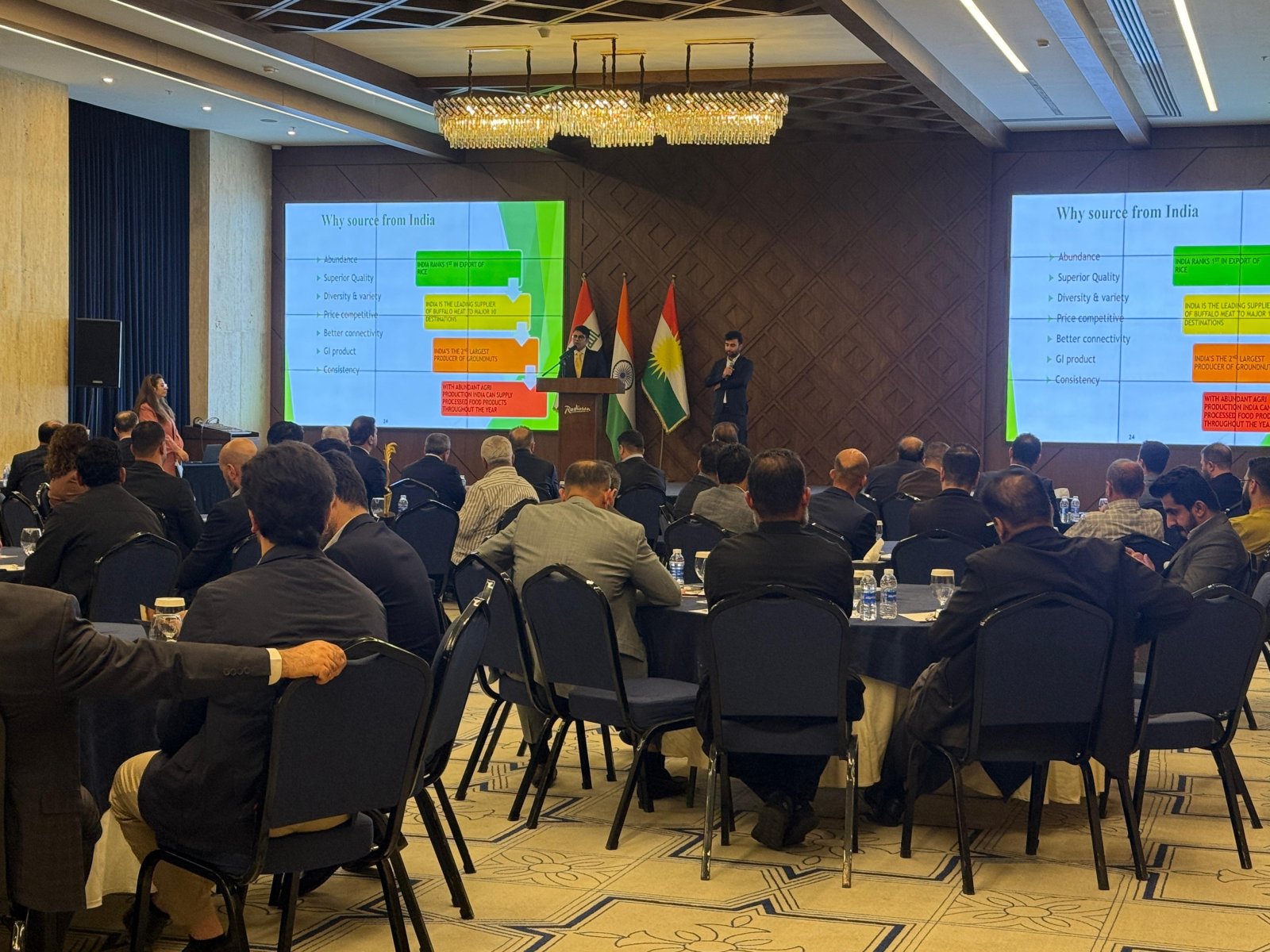 The Consulate General of India hosted a roundtable B2B meeting on rice trade on the sidelines of Agro Pack, bringing together key stakeholders from India and the Kurdistan Region of Iraq on 25 November 2025.