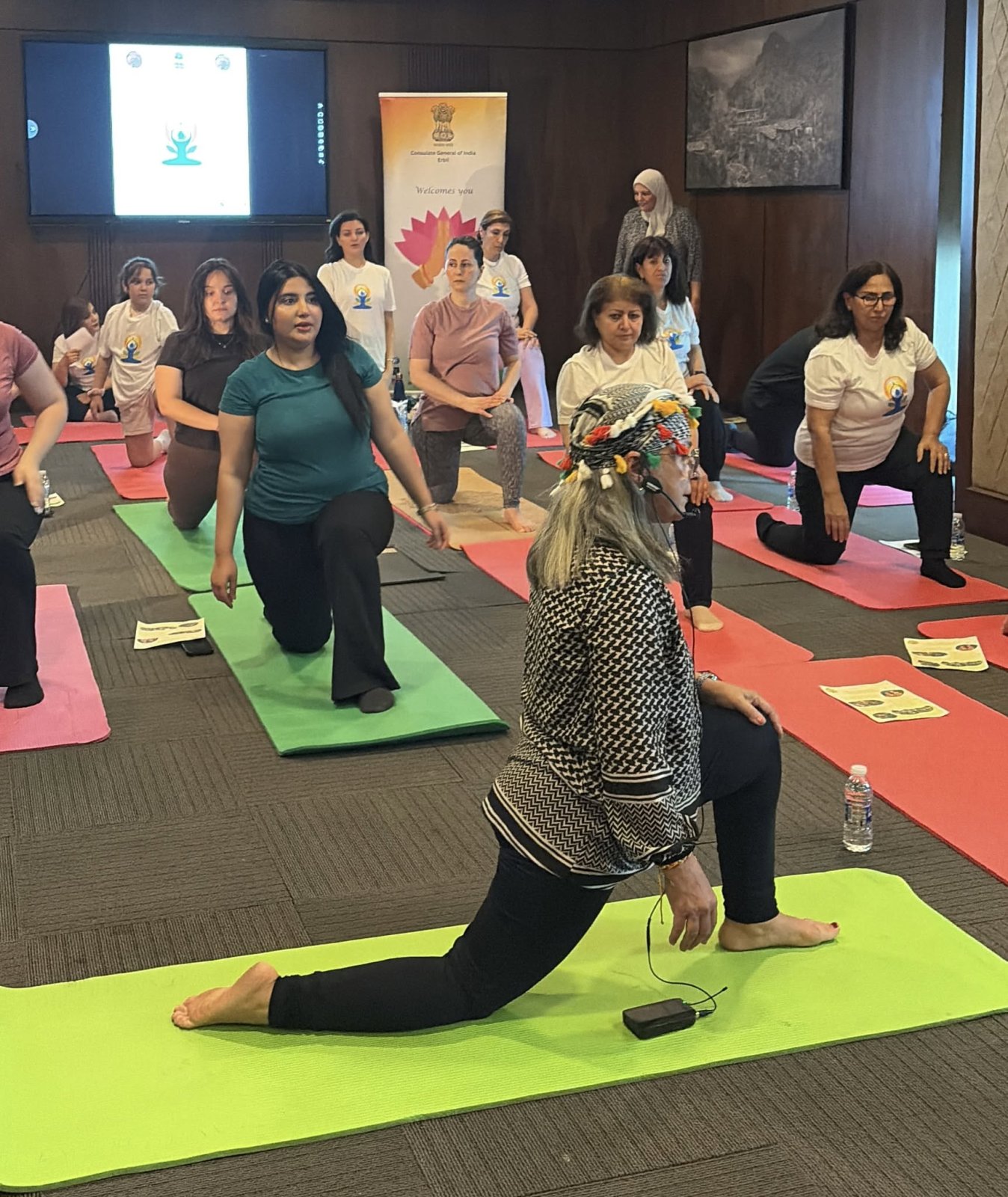 Consulate General of India in Erbil in association with Rehanakan group hosted a special 'Curtain Raiser Yoga & Relaxation session for Women' on 13 June 2026.