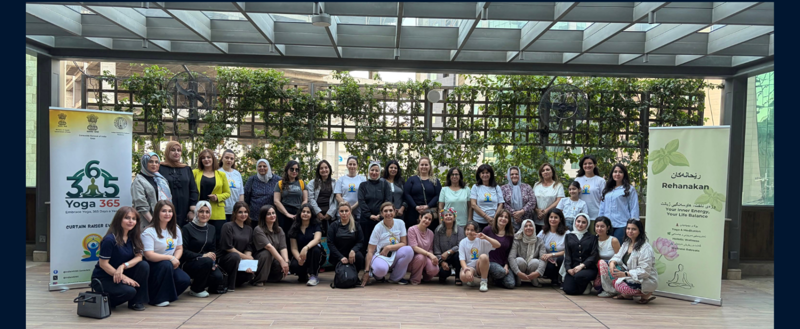 Consulate General of India in Erbil in association with Rehanakan group hosted a special 'Curtain Raiser Yoga & Relaxation session for Women' on 13 June 2026.